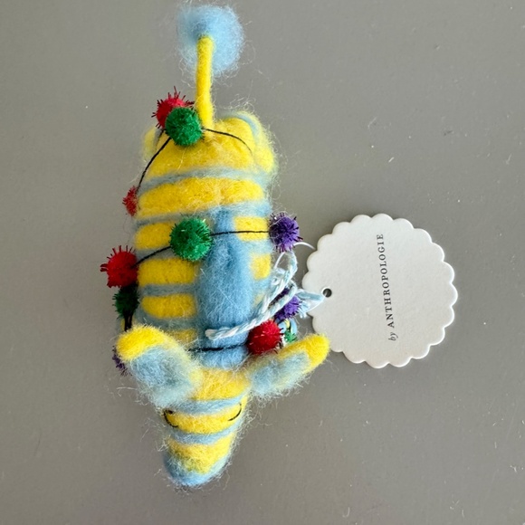 Anthropologie Set of 3 Felt Ornaments Christmas Decor Holiday Gift Topper NWT - Picture 7 of 8